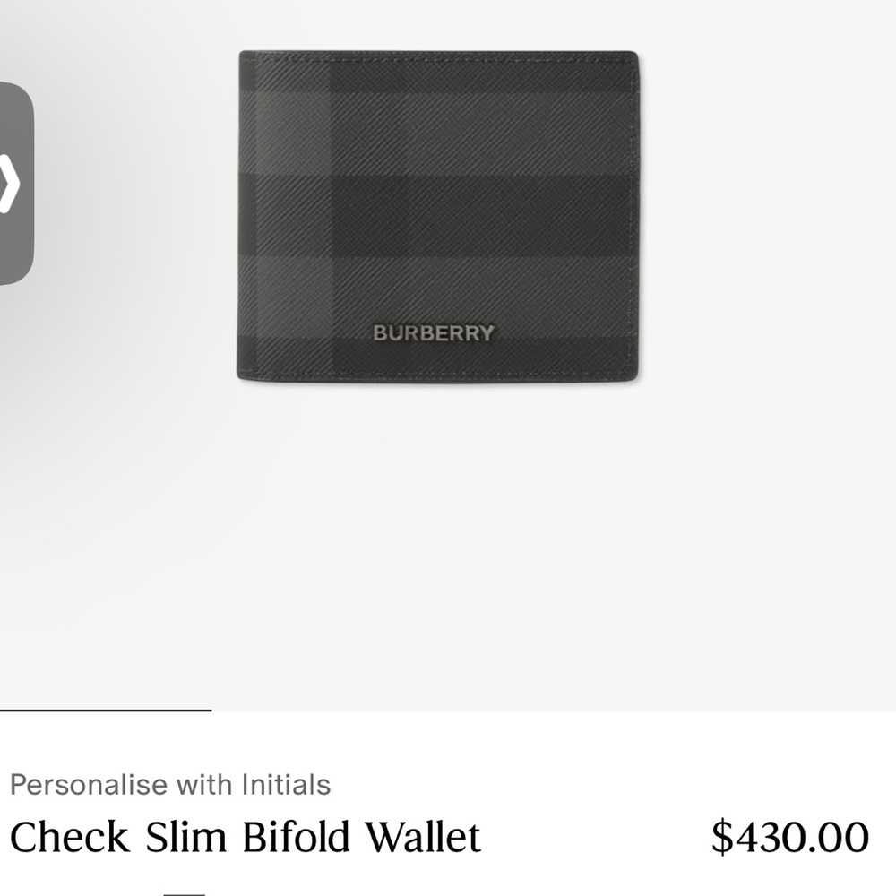 Burberry Check Slim Bifold Wallet